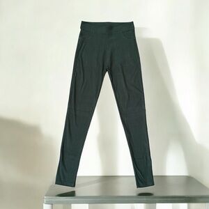 Conceited Women’s Leggings Pant With Embellish Front Pockets Dark Green One Size